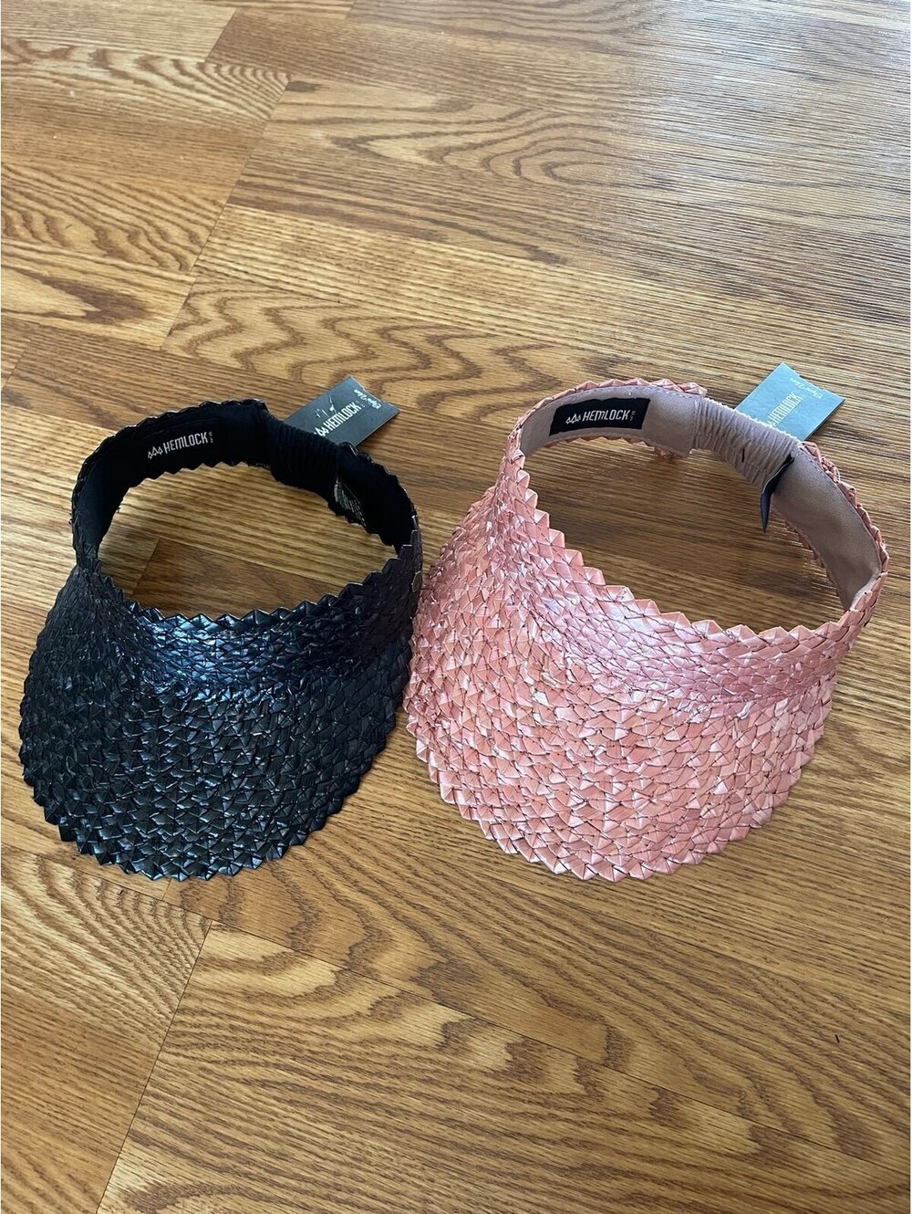 Hemlock Hat Co Women’s Straw Visor Hat. One Size Fits Most. NWT